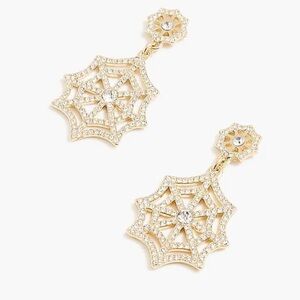 J. Crew Pave Spider Web Statement Earrings.Halloween Earrings / spider earrings